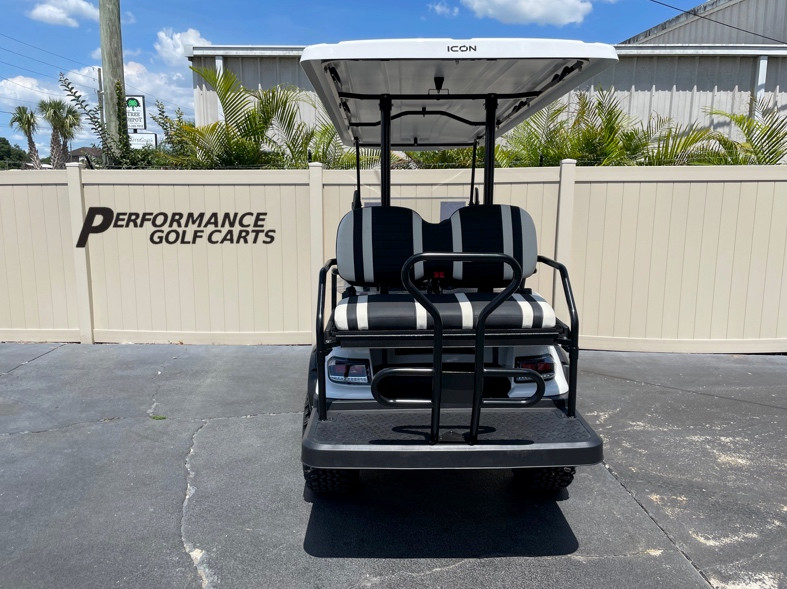 ICON i60L 6 Passenger Lifted Indigo Blue Golf Cart from Performance