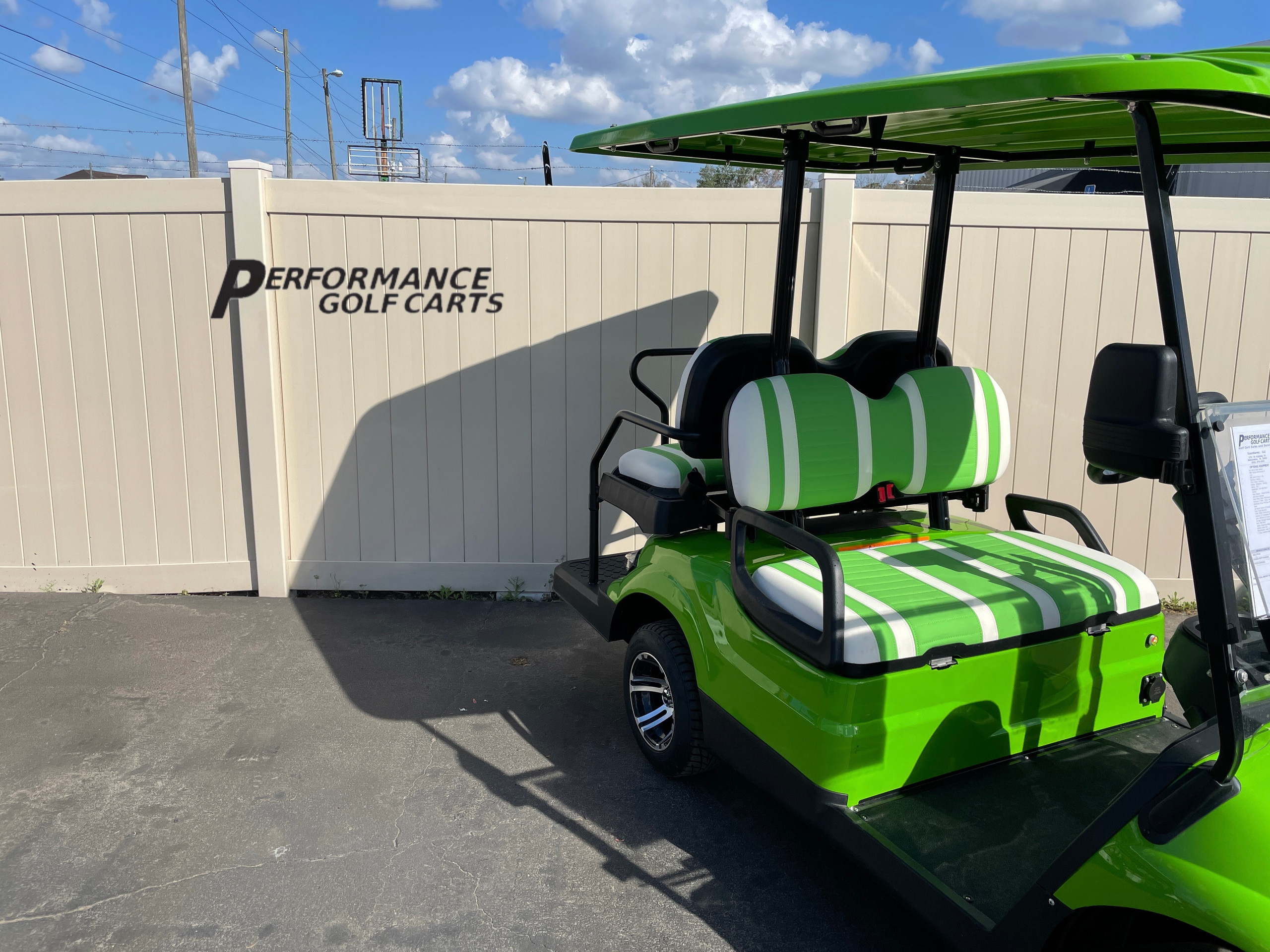 ICON i40 4 Passenger Lime Green Golf Cart from Performance Plus Carts