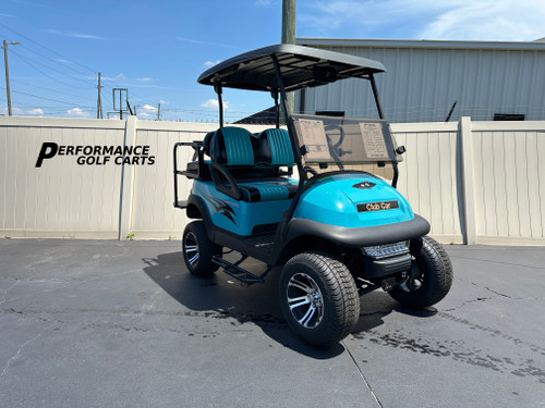 Club Car Precedent 4 Passenger Lifted Teal Golf Cart-#4332A