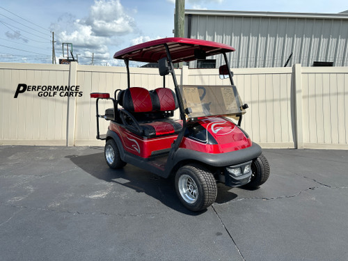 Club Car Precedent 4 Passenger Red Golf Cart-#4390A