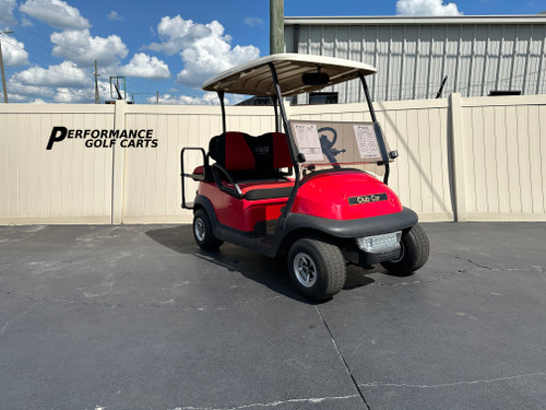 Club Car Precedent 4 Passenger Red Golf Cart-#4411A