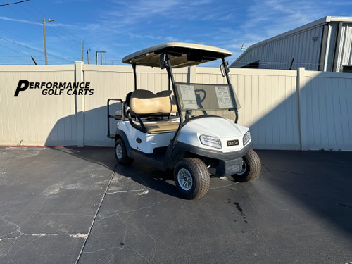 Club Car Tempo 4 Passenger White Golf Cart-#4433A