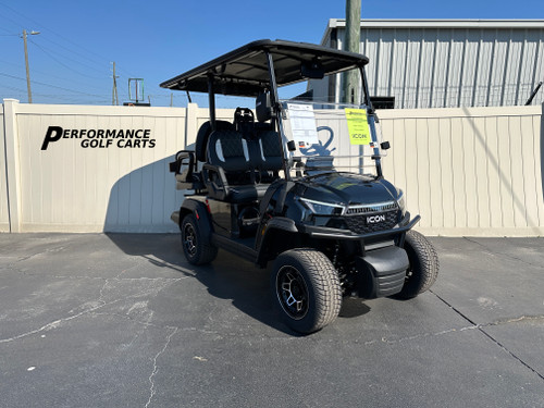 ICON i40X l 4 Passenger Black Golf Cart