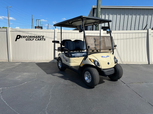 Yamaha Drive 4 Passenger Tan Golf Cart-#4574A