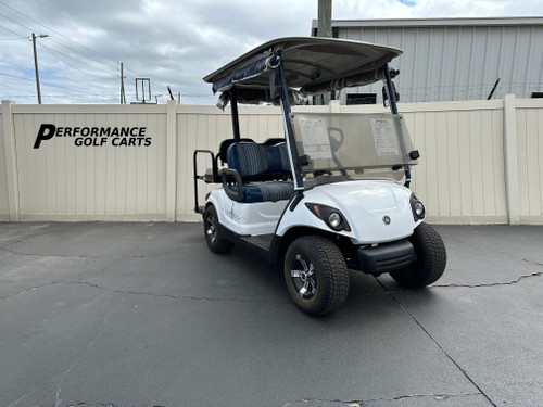 Yamaha Drive 4 Passenger White Golf Cart-#4540A