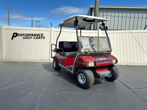 Club Car DS 4 Passenger Red Golf Cart -#4632A