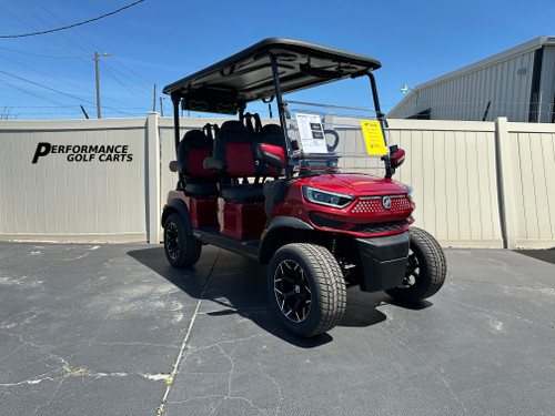 MADJAX Ascent 4 Passenger LITHIUM Scarlet Red Golf Cart