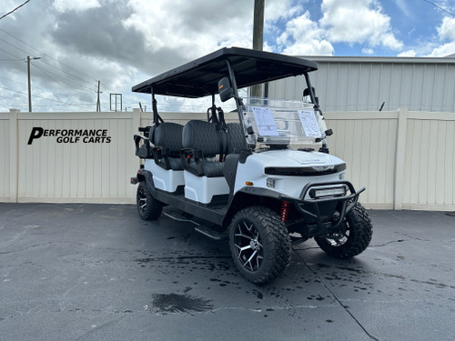 Denago EV Rover XL 6 l 6 Passenger Matte White Lifted Golf Cart