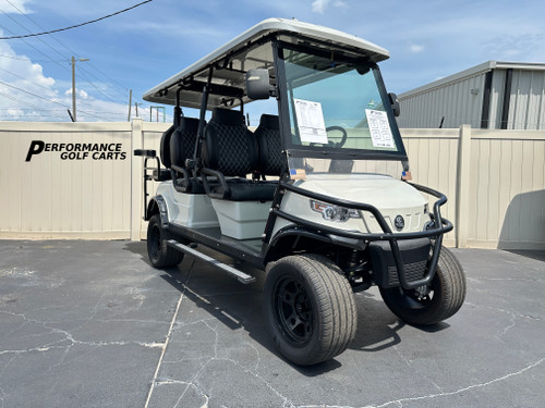 Used EPIC E60L 6 Passenger White Golf Cart -#4736A