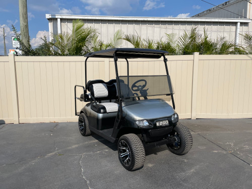 Diamond Black and Silver EZGO TXT Custom Golf Cart