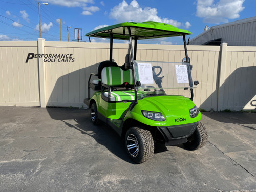 ICON i40 4 Passenger Lime Green Golf Cart -T