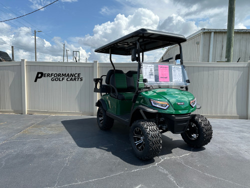 MADJAX E Series E4L 4 Passenger Lifted LITHIUM Green Golf Cart-#3937