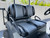 Premium Bolster Diamond Stitch Silver and Black Golf Cart Custom Seats