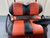 Orange and Black Premium Bolster Golf Cart Custom Seats