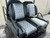 Custom Bolster Black & Silver Golf Cart Seats - Classic Pattern