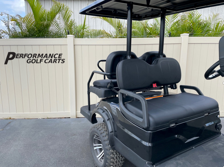 ICON i40L 4 Passenger Lifted Black Golf Cart from Performance Plus Carts