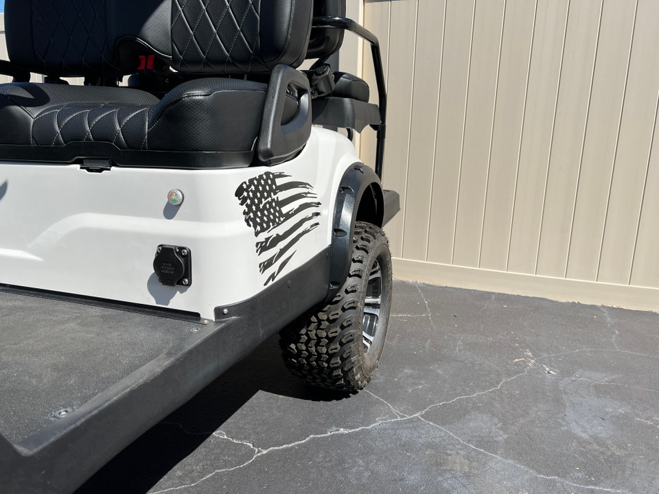 Custom Weathered Flag Decal Performance Golf Carts