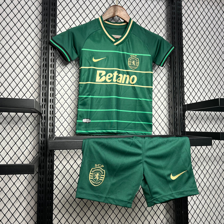 Kids Kit Sporting CP 24-25 Away Jersey