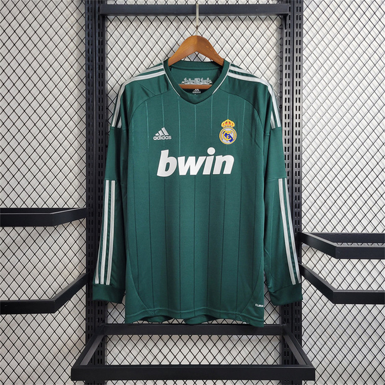 Long Sleeve Retro 12/13  Real Madrid Away Jersey