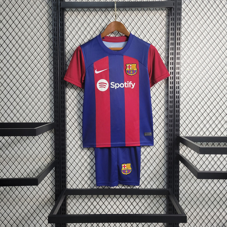 Kids Kit FC Barcelona 23-24 Home Jersey