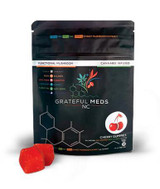 Grateful Meds | Functional Mushroom Canna Gummy | Cherry | CBD + THC + Chagit Mushroom Extract | 2 Count