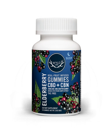 WYLD CBD | Gummies | Elderberry | CBD + CBN | 20ct | 600mg