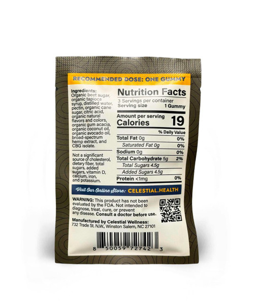 Celestial Wellness | Gummies | CBD + CBG | 3ct | Daytime