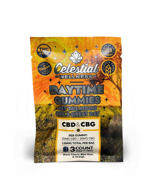 Celestial Wellness | Gummies | CBD + CBG | 3ct | Daytime