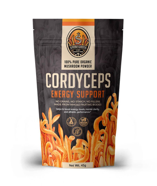 Sporeganix | 100% Pure Organic Mushroom Powder | 45 Grams | Cordyceps | Energy Support