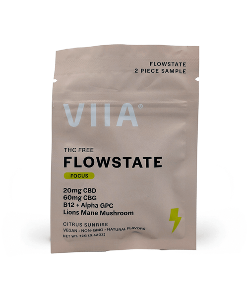 VIIA – Flowstate Gummies – CBD + CBG | THC-Free - 2ct - Focus Gummies | Brain Boost | Caffeine-Free Clarity