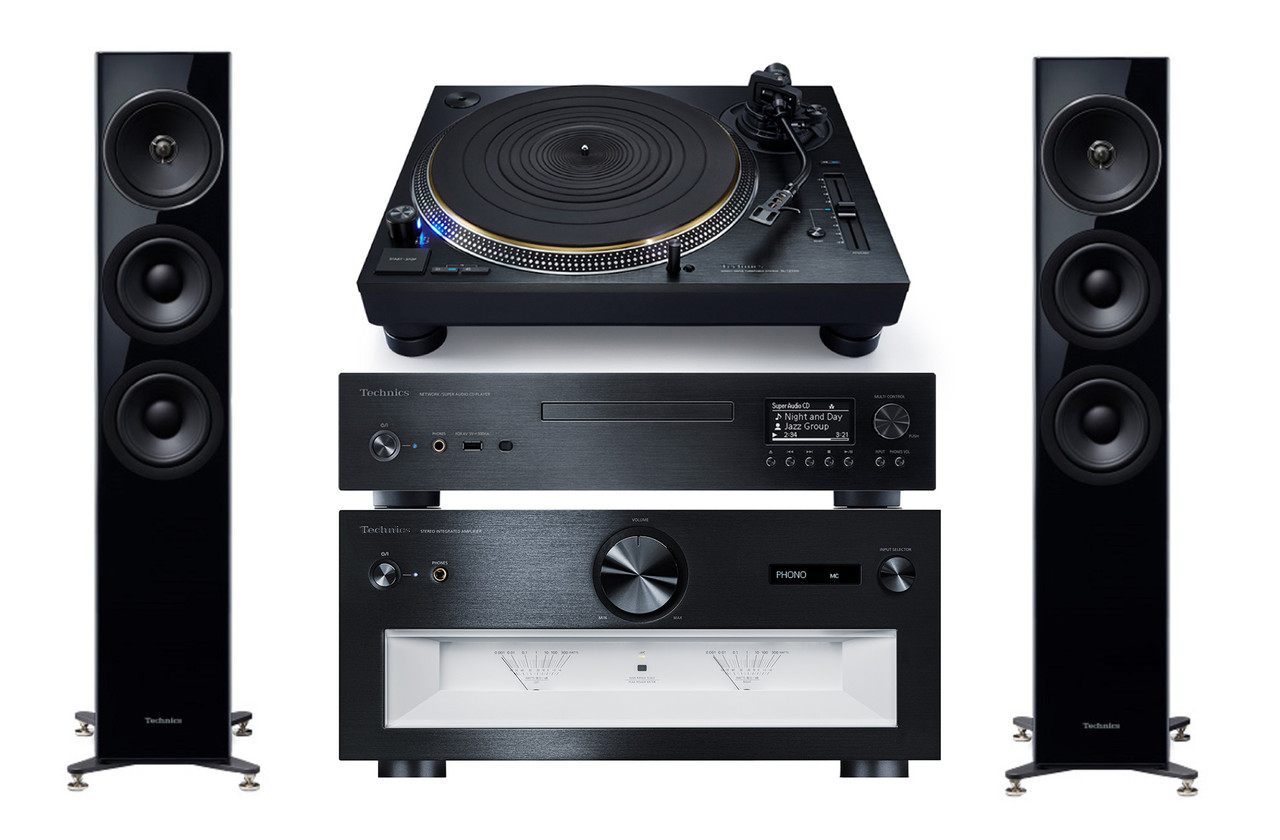 Technics SU-R1000, SL-G700M2e, SL-1210G & SB-G90M2 (Black
