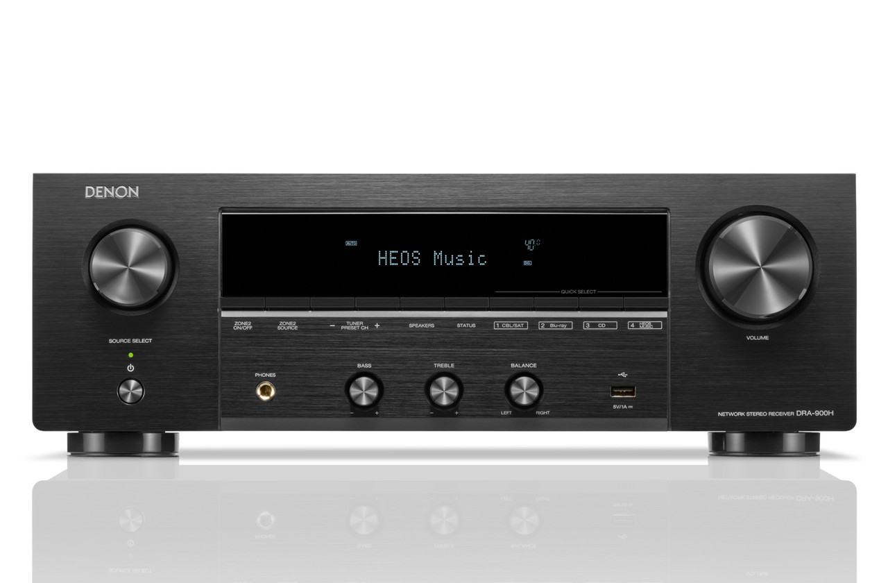 Denon DRA-900H (Black) | 2.2 Ch. 8K AV Receiver with HEOS® Built