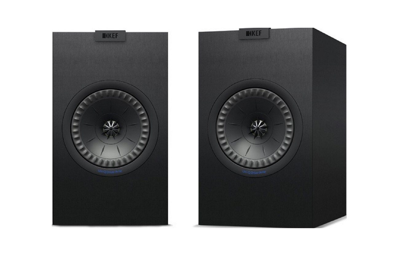 KEF Q150 Black Bookshelf Speaker Pair Richer Sounds