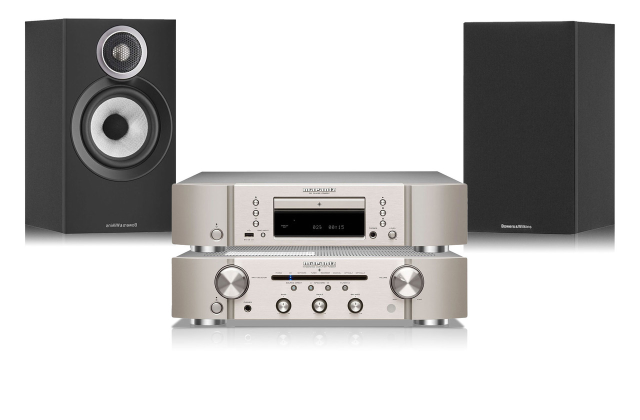 Marantz PM6007, CD6007 (Silver) & Bowers & Wilkins 607 S3 (Black