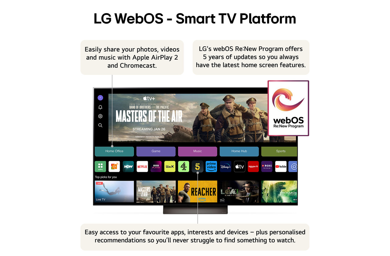 LG OLED55C44LA 55 inch OLED evo 4K Ultra HD HDR Smart TV