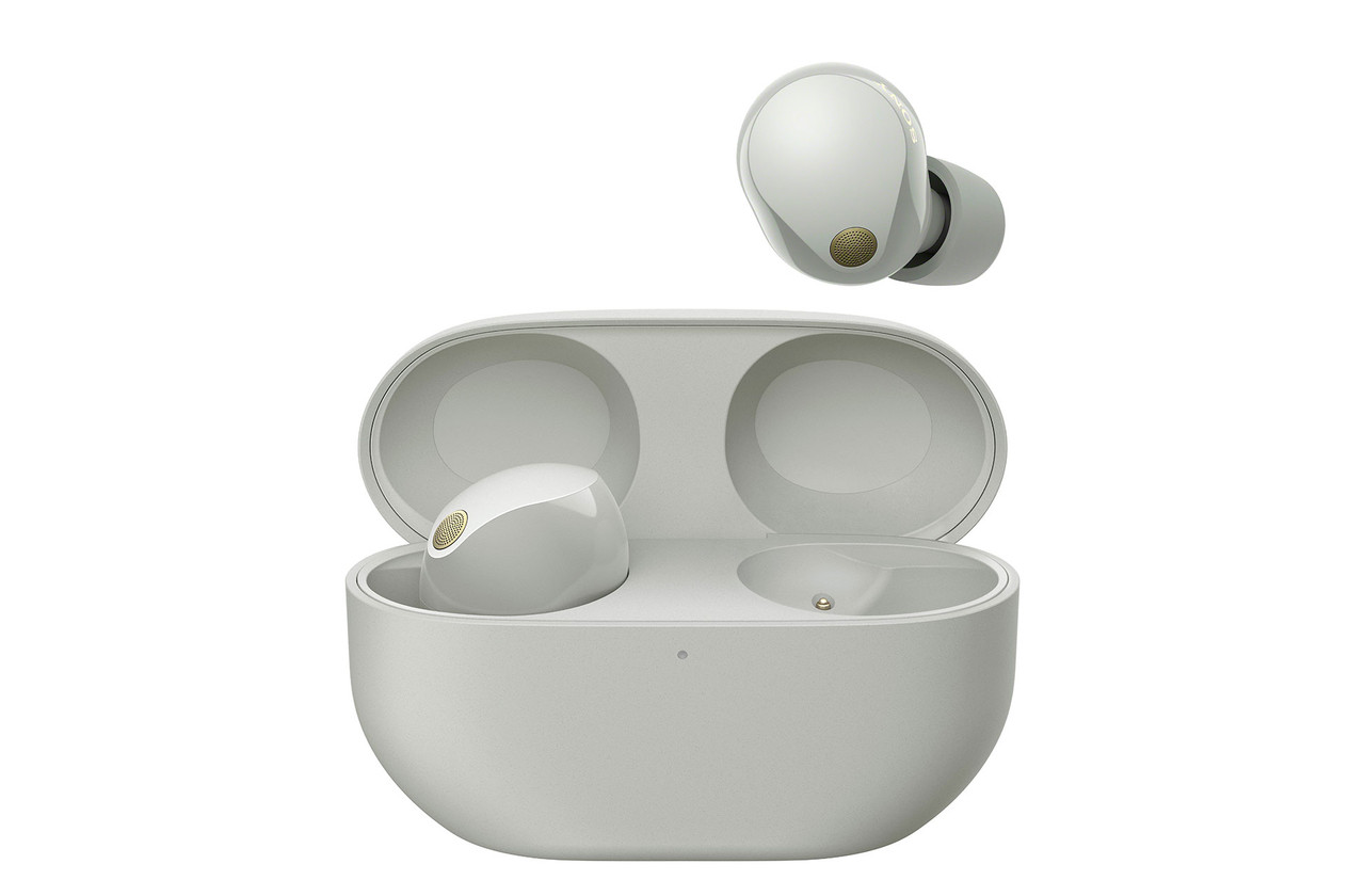 Sony WF-1000XM5 (Silver) | In Ear Mic Noise Cancelling Wireless