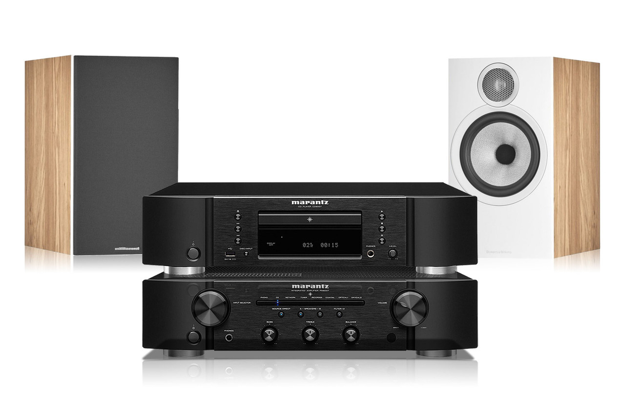 Marantz PM6007, CD6007 (Black) & Bowers & Wilkins 606 S3 (Oak