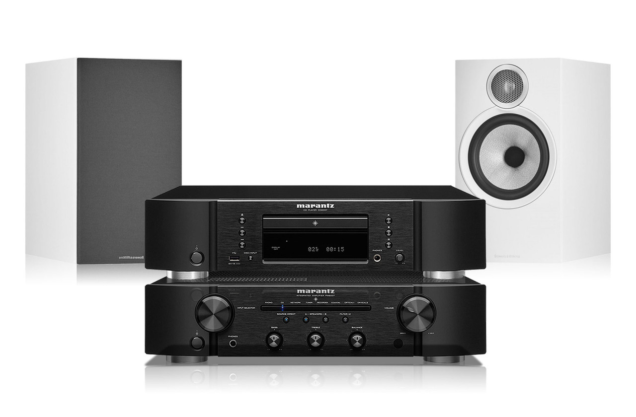 Marantz PM6007, CD6007 (Black) & Bowers & Wilkins 606 S3 (White