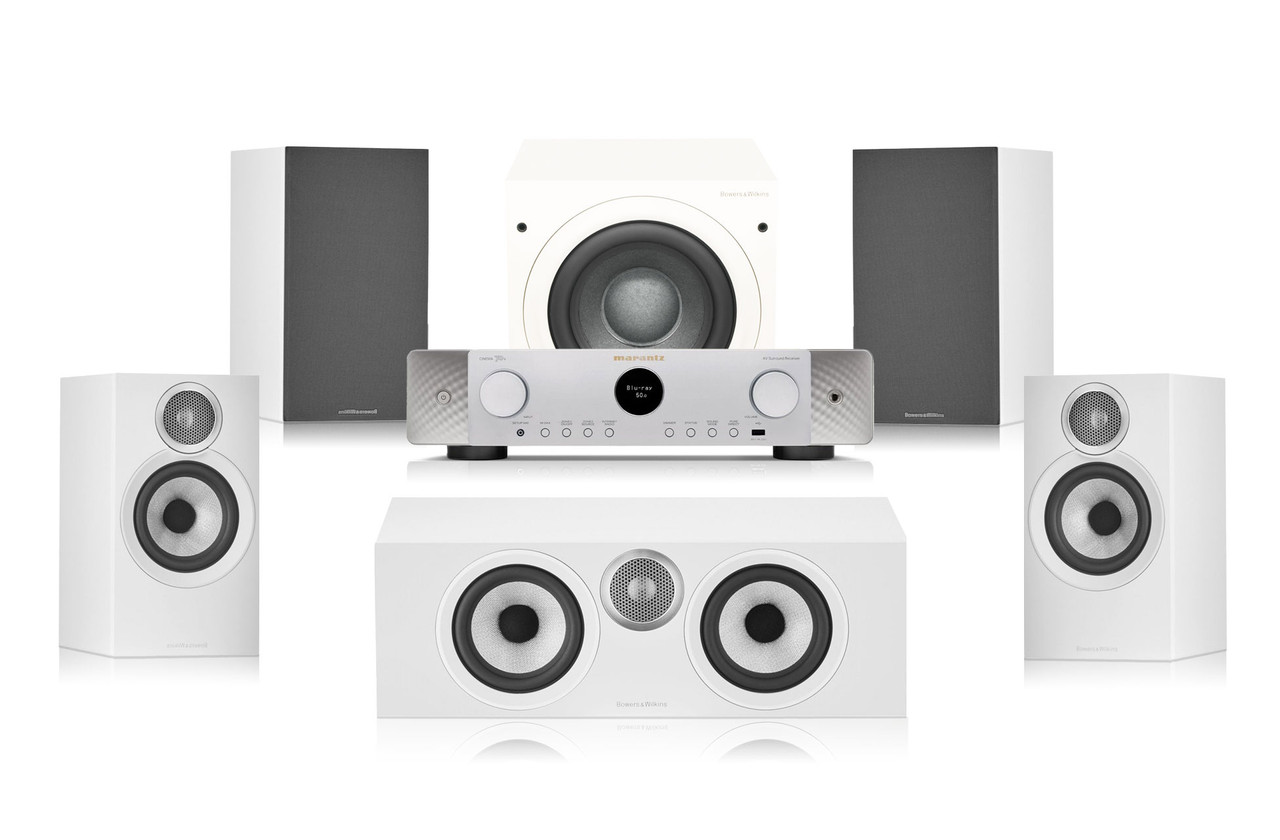 Marantz Bowers & Wilkins 607 S3 5.1 (White) | Dolby Atmos and DTS