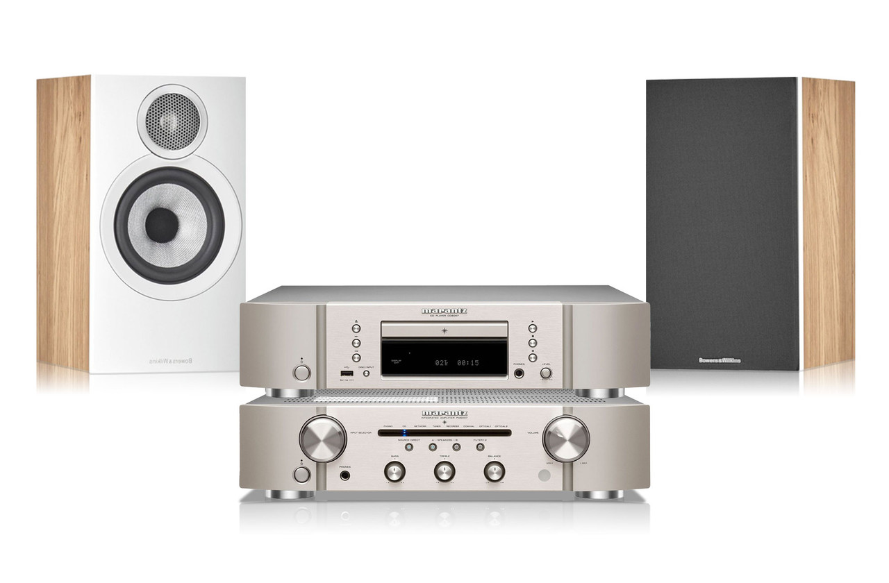 Marantz PM6007, CD6007 (Silver) & Bowers & Wilkins 607 S3 (Oak