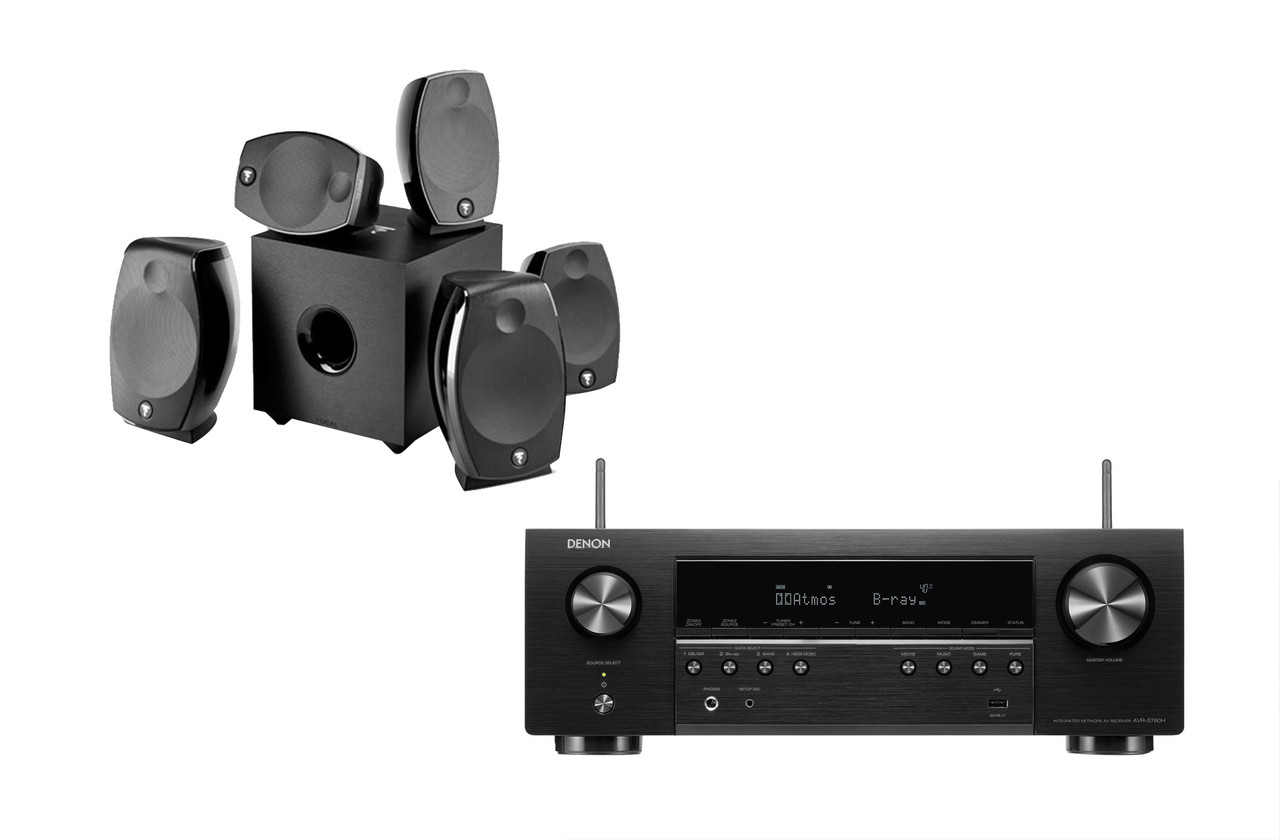 Denon AVR-S760H Focal Sib Evo (Black) Dolby Atmos and