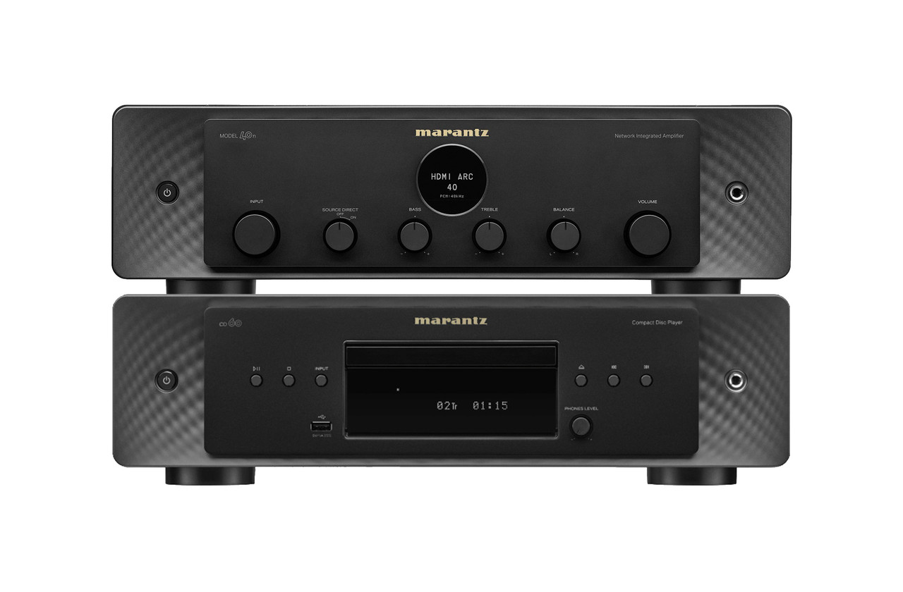 Marantz Model 40n & CD60 (Black) | Network Stereo Amplifier & CD