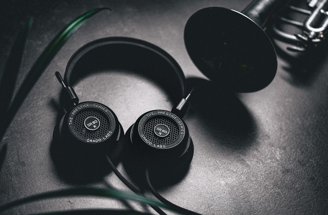 Grado SR80x (Black) On Ear Open Back Headphones Richer Sounds