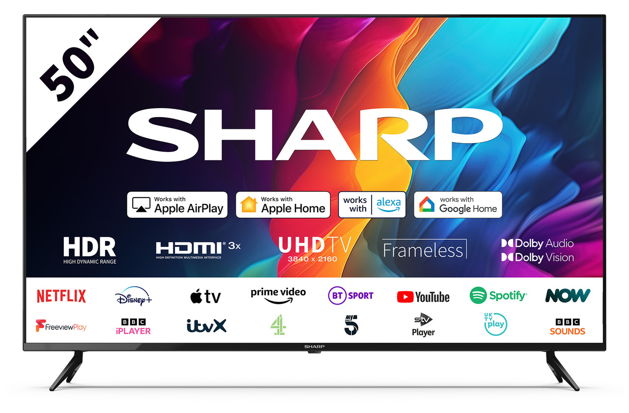 Sharp 50FJ2K | 50 inch 4K Ultra HD HDR Smart LED TV | Richer Sounds