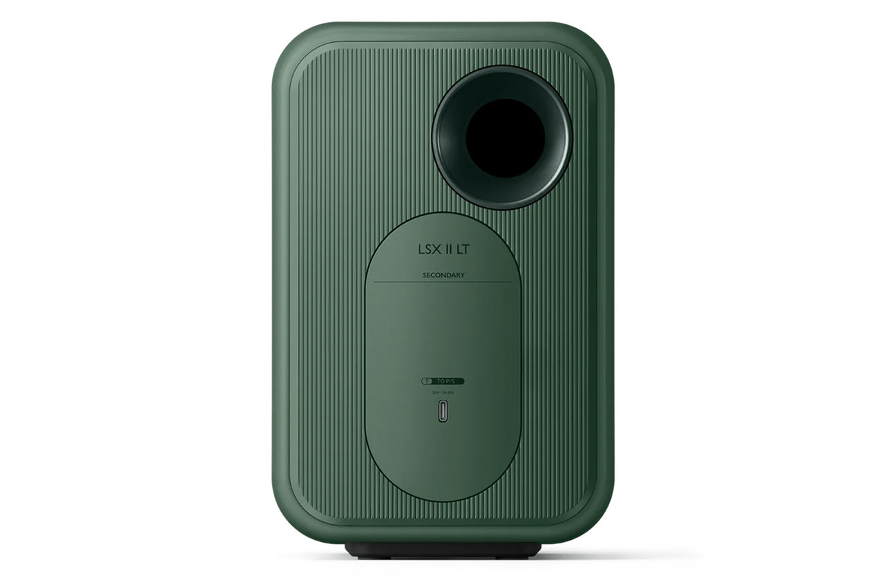 KEF LSX II LT (Sage Green) with KEF Kube 8 MIE (Black) | Wireless