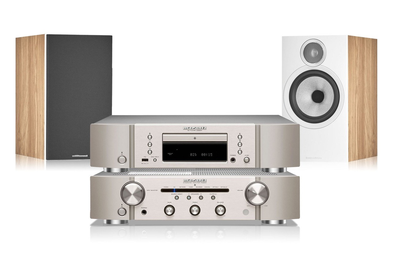 Marantz PM6007, CD6007 (Silver) & Bowers & Wilkins 606 S3 (Oak