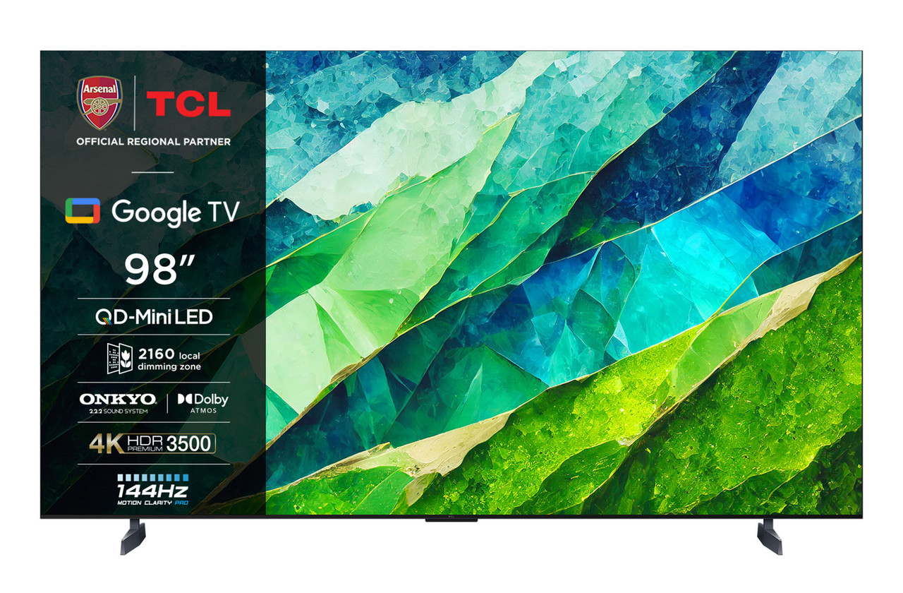 TCL 98C855K | 98 inch 4K Ultra HD HDR Smart Mini-LED TV | Richer