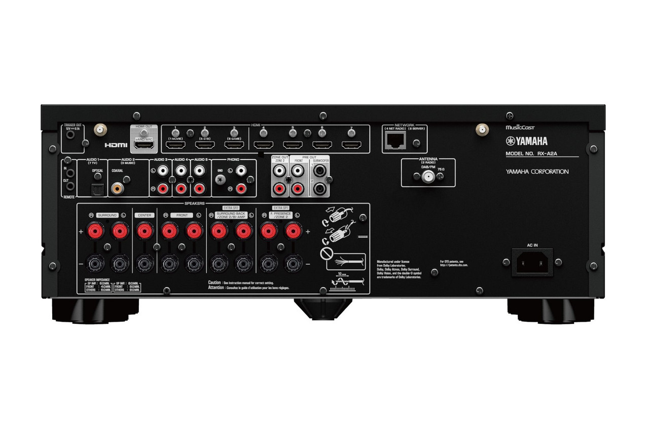 Yamaha RX-A2A (Black) & 7.1 Monitor Audio (Black) | Dolby