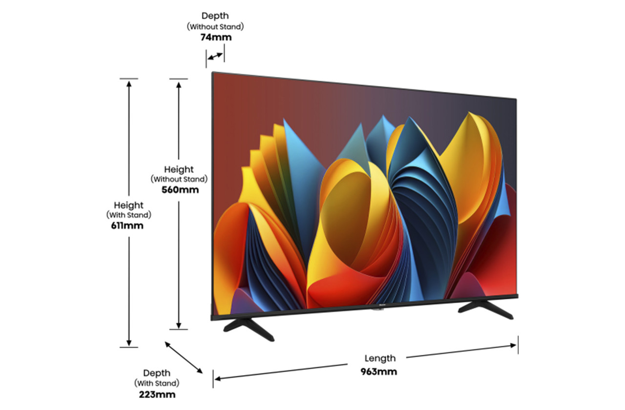 Hisense 43E7NQTUK | 43 inch QLED 4K Ultra HD HDR Smart TV | Richer