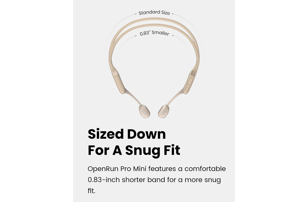 SHOKZ OpenRun Pro Mini (Beige) | Open Ear Wireless Bluetooth